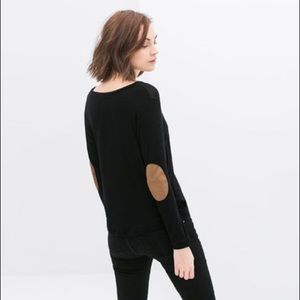 ZARA contrast patch sweater